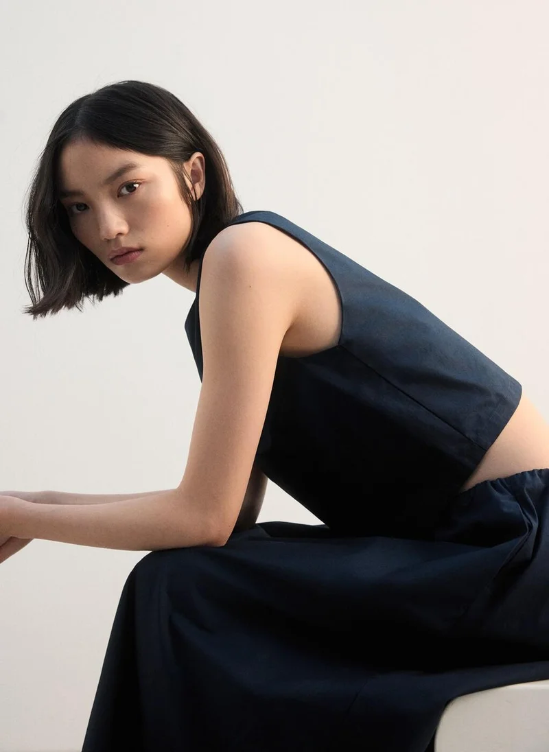 Mango  Buttoned crop top for Women | Best Price UAE
